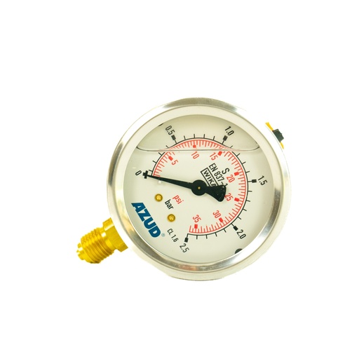 [208516]  MANOMETRO GLICERINA 63MM 0- 2,5 BAR AZUD ( 17CMG125 )