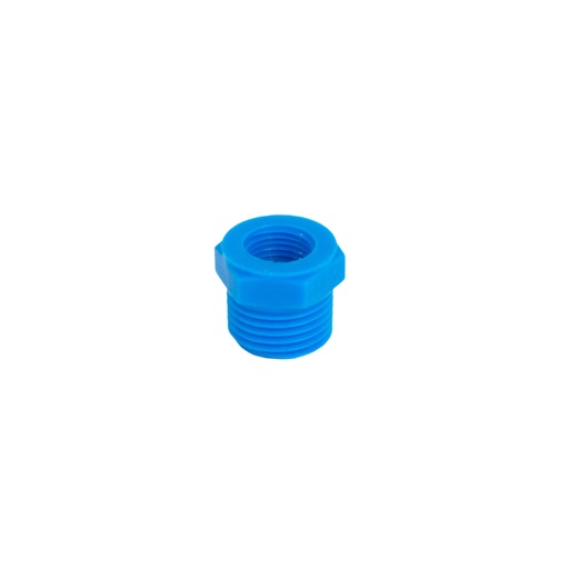 [208573]  ADAPTADOR MANOMETRO HE 3/4" x HI 1/4" - PP AZUL