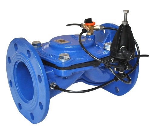 [166707]  VAL HIDROM  4" - SOSTENEDORA REDUCTORA 3V - BRIDA METAL PN10