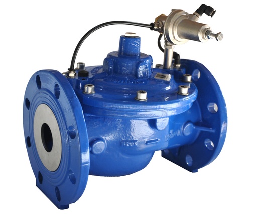 [167076]  VAL DOBLE CAM 6" - LIMITADORA CAUDAL CON PLACA - METAL BRIDA