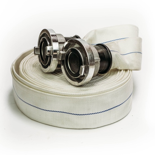 [170393]  MANG PLANA POLIESTER 1 1/2" BLANCA CON STORZ -10 BAR - ROLLO 25M