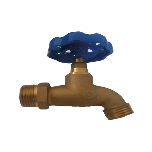 [160782]  LLAVE DE PASO 1/2" LATON SO-SO - MANILLA AZUL