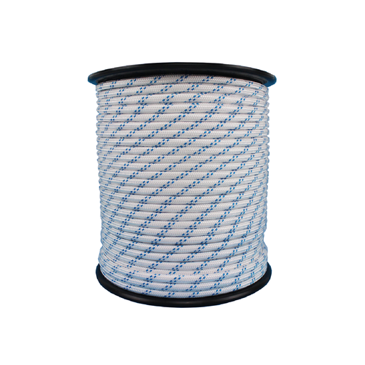 [158860]  CORDEL PP POLIPROPILENO  8MM - ROLLO 15 KG ( 500 M APP) BLANCO - AZUL